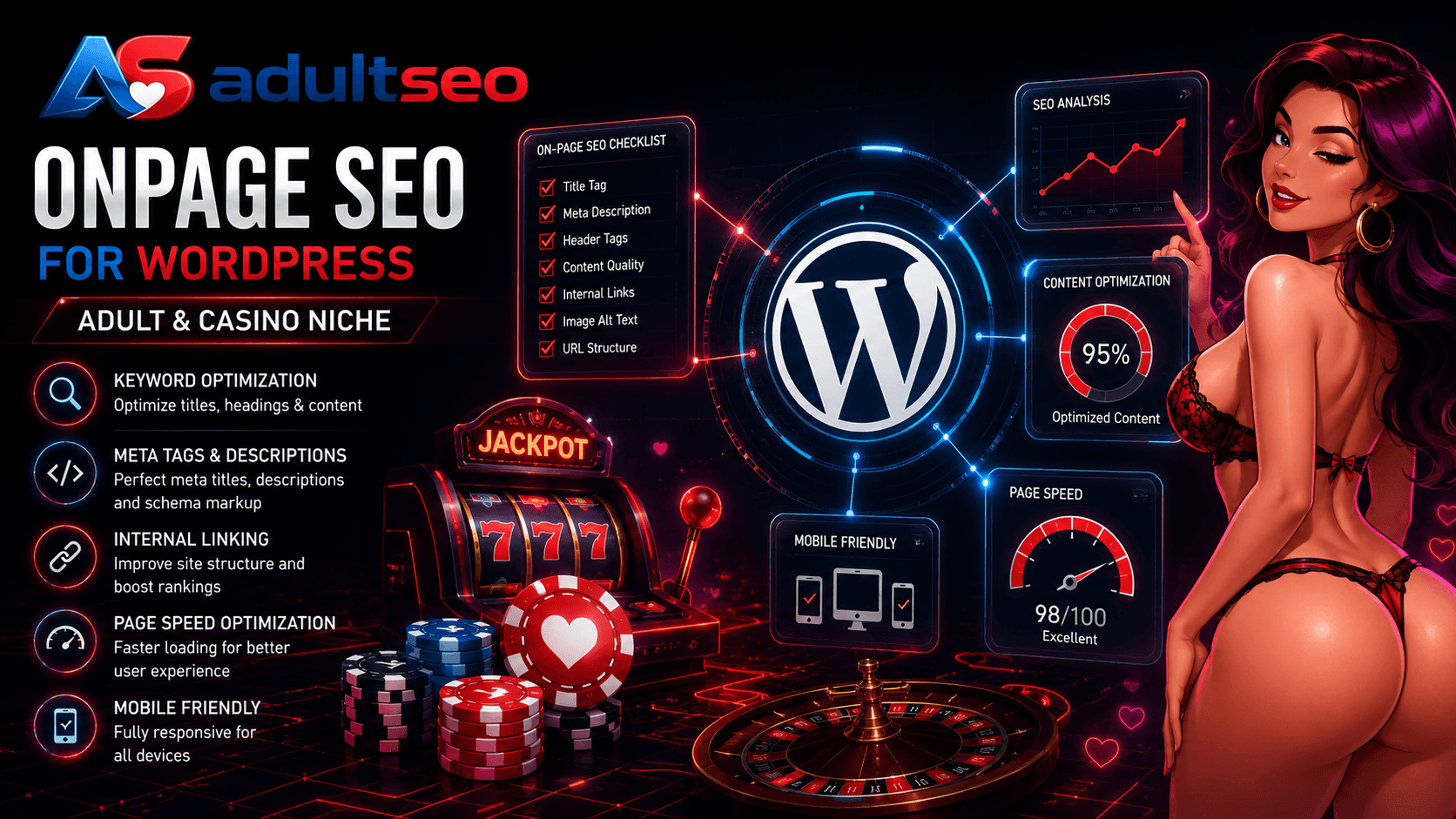 272591Optimization of OnPage SEO For Adult and Casino websites